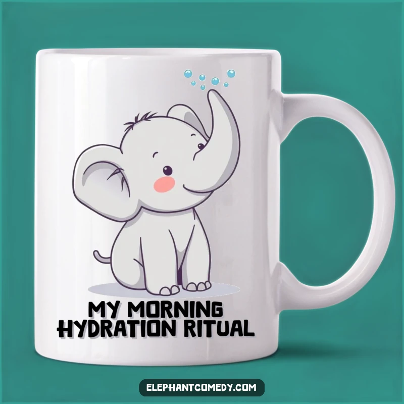 Funny Elephant Water Spray Mug: Adorable Cartoon Elephant Gift for Elephant Lovers