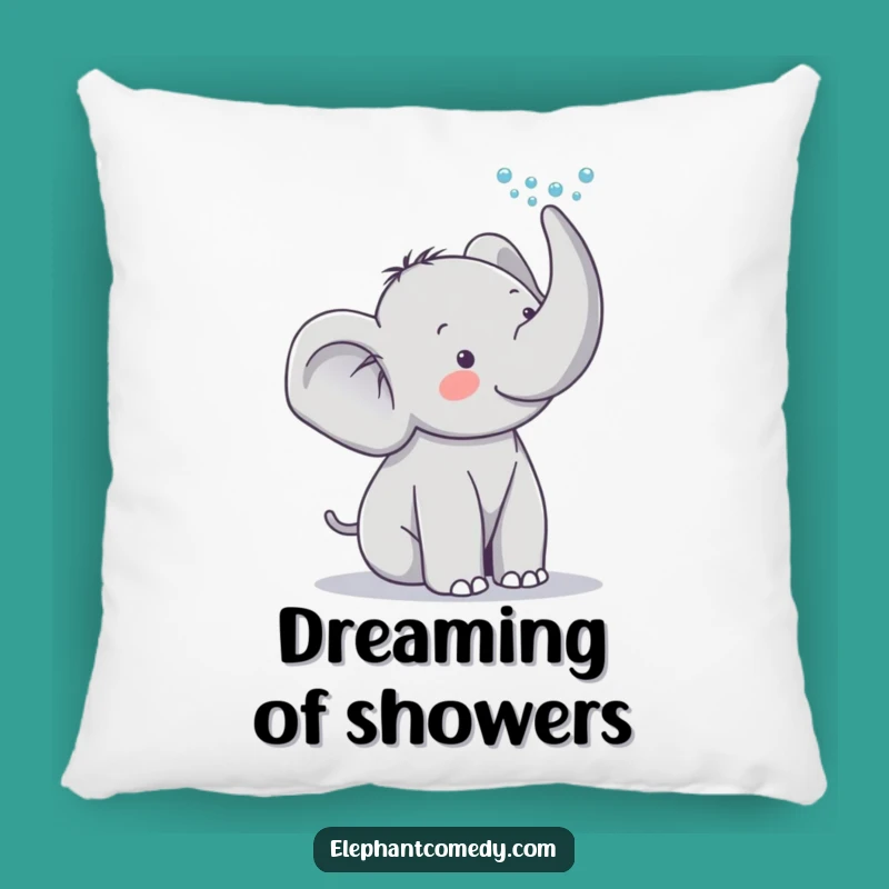 Funny Elephant Pillow: Cozy Cartoon Grey Elephant Water Spray Cushion Gift