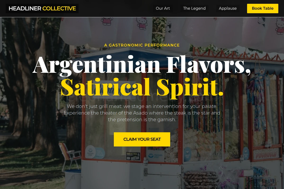 Satire Argentinian Food