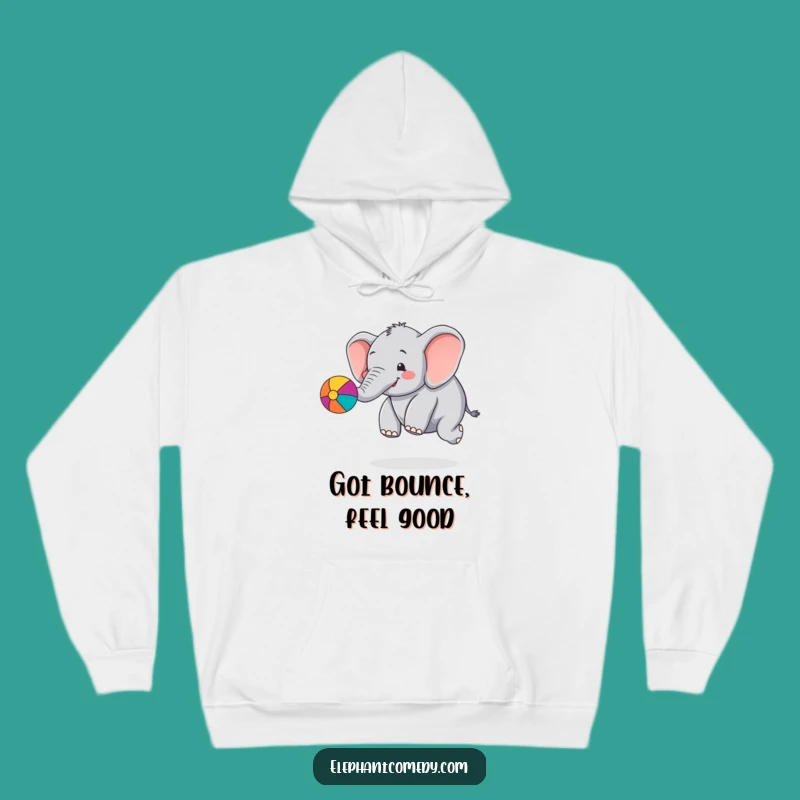 Funny Chubby Elephant Hoodie: Cozy Ball Bouncing Elephant Sweatshirt Gift